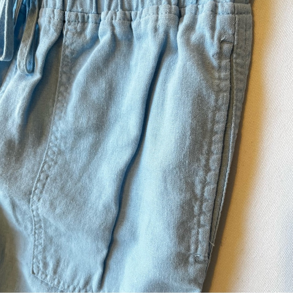 Love Tree pants Small Light blue Linen Viscose Tapered joggers Womens Pull on - Picture 5 of 8